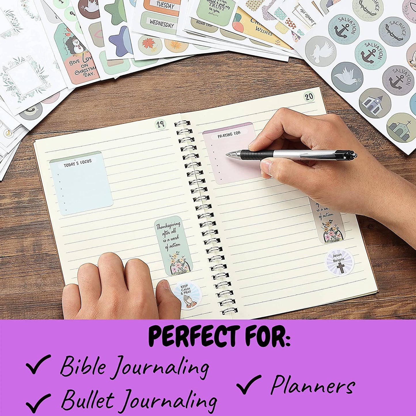 Mr. Pen Christian Journaling Stickers - 31 Sheets