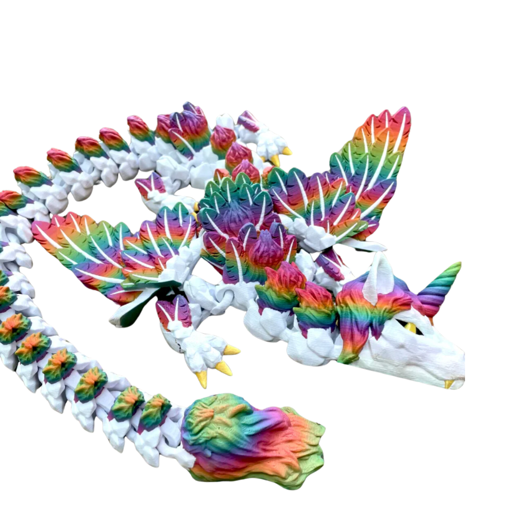 Articulating Alicorn Dragon, 3D Printed, Fidget Toy