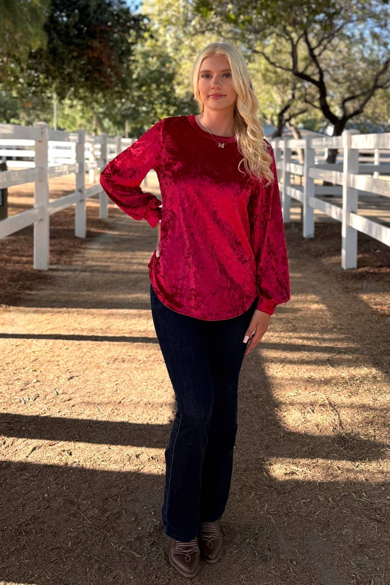 Crushed Velvet Top