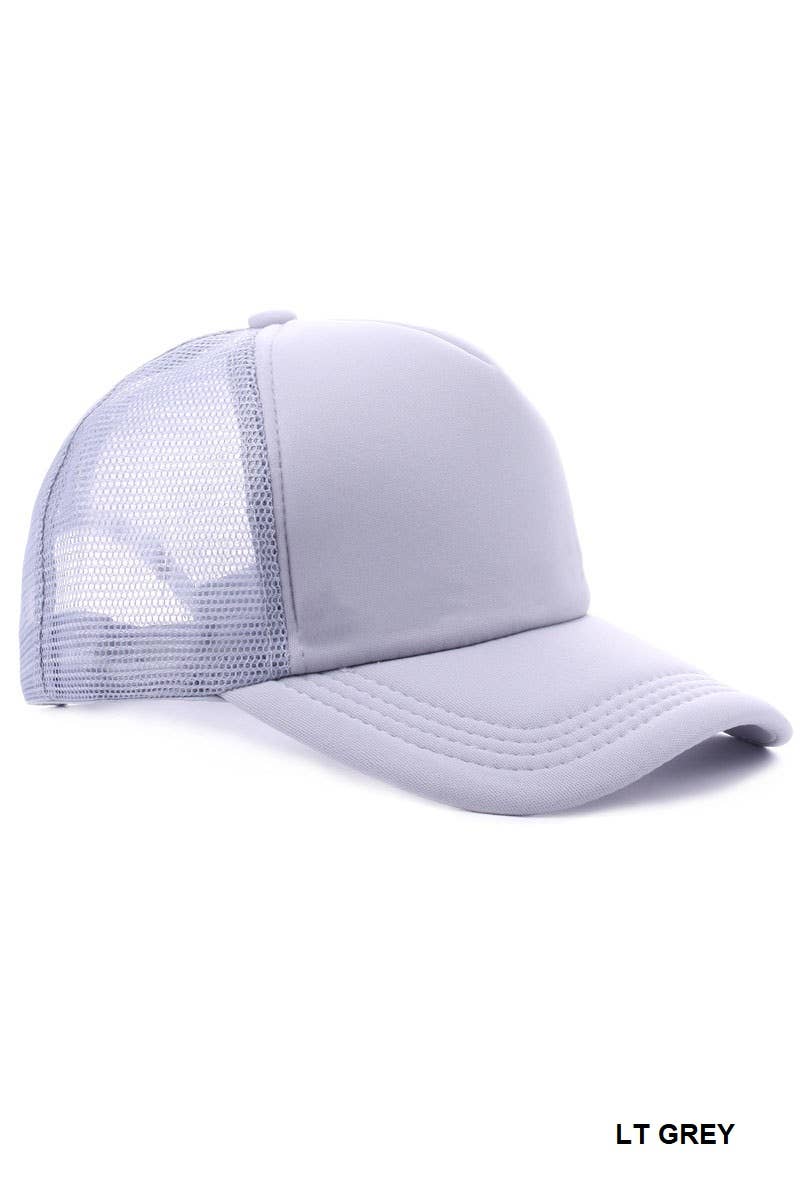 Classic Solid Mesh Back Trucker Cap