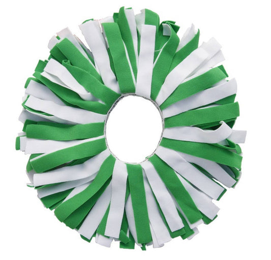 OP: Kelly Green/White Pom Hair Tie