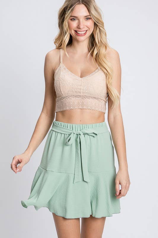 Plus High-Waisted Flowy Skorts: WP5319PL