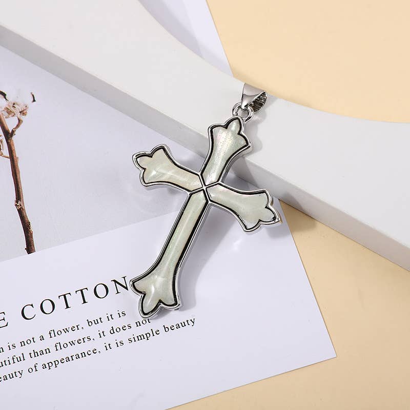 Unique Abalone Shell Cross Pendants