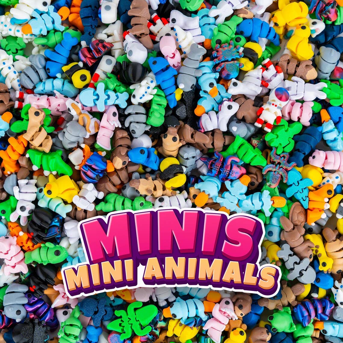 Articulated Mini Animal Toys – 3D Printed Fidget Pets