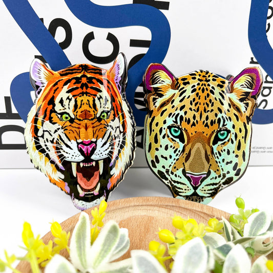 Tiger Head Hair Claw Clip