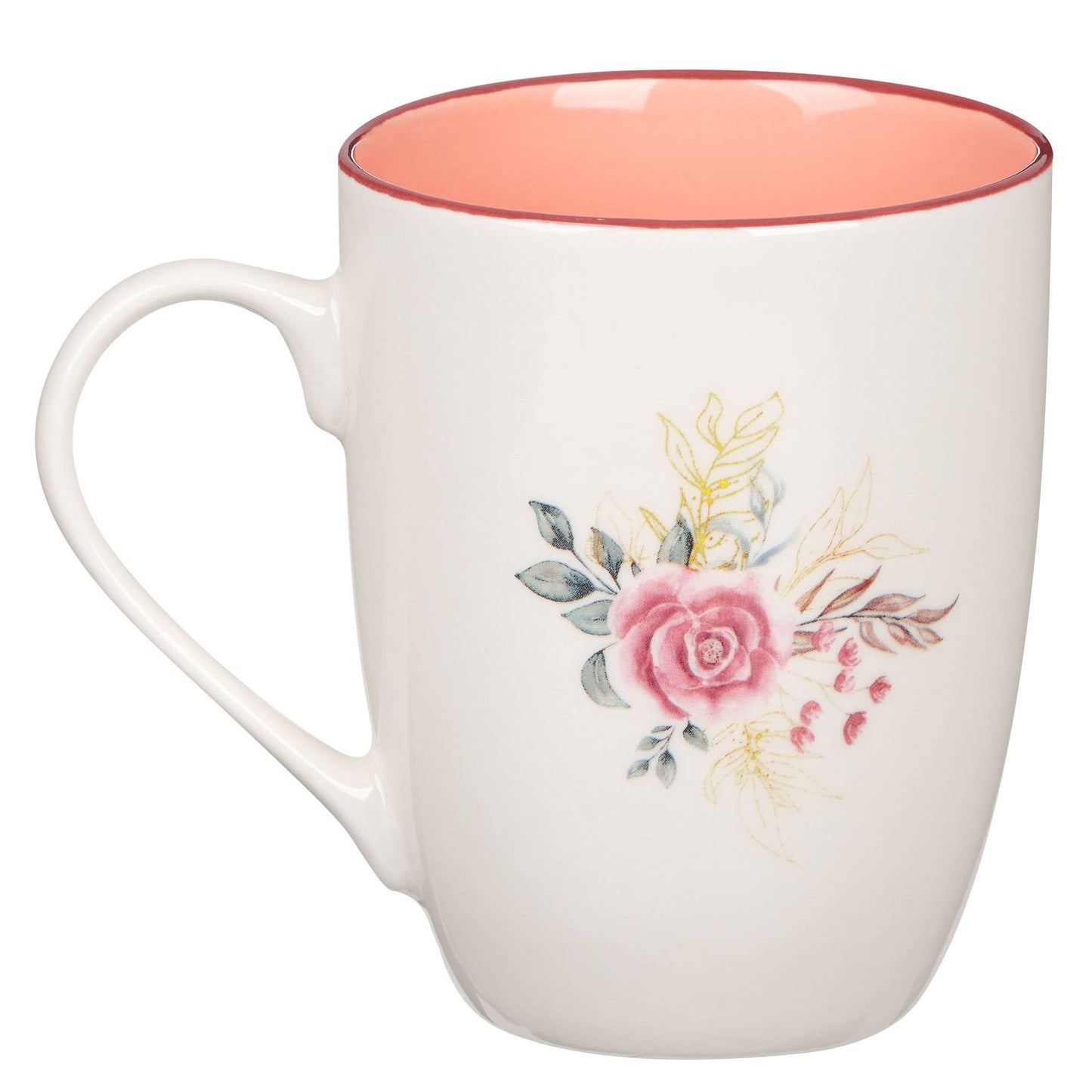 Mug Pink Floral Cross