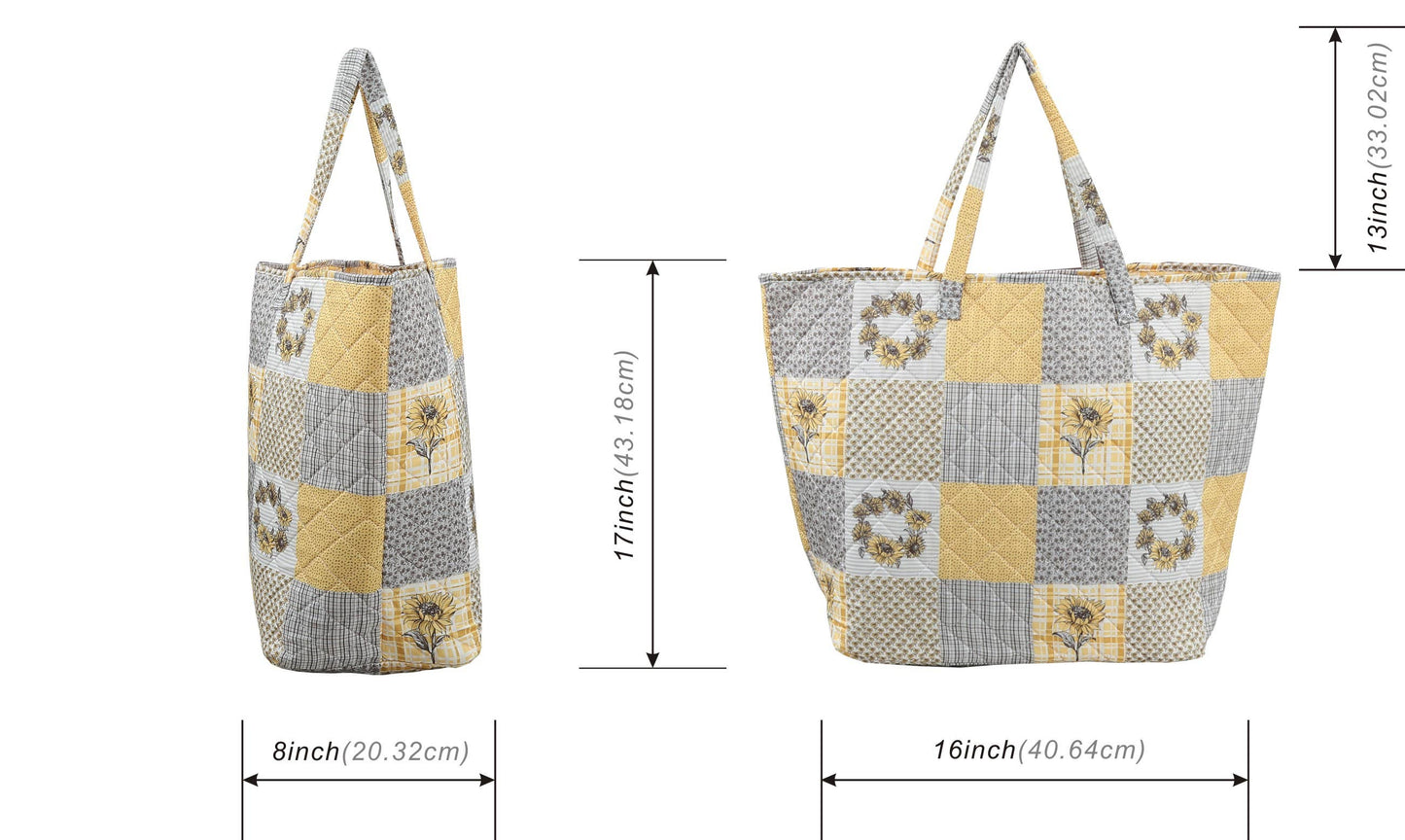 "Sunshine" Designer Quilted Tote Bag