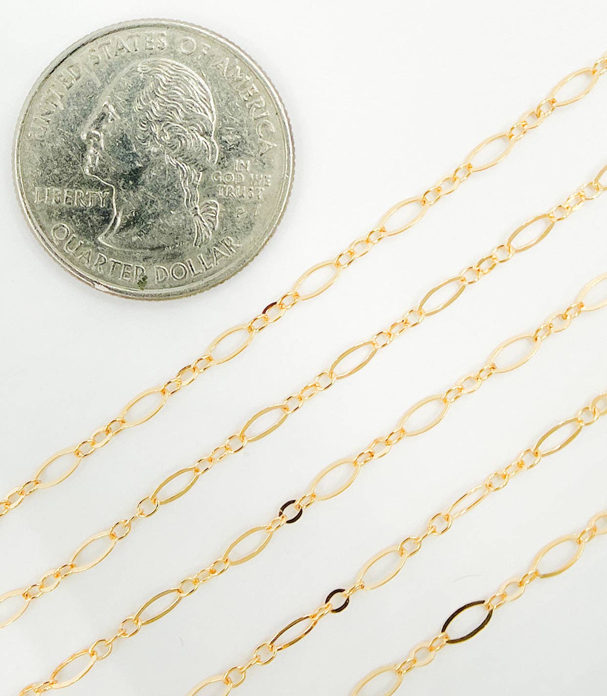 716F-801FGF. 14K Gold Filled Flat Long & Short Link