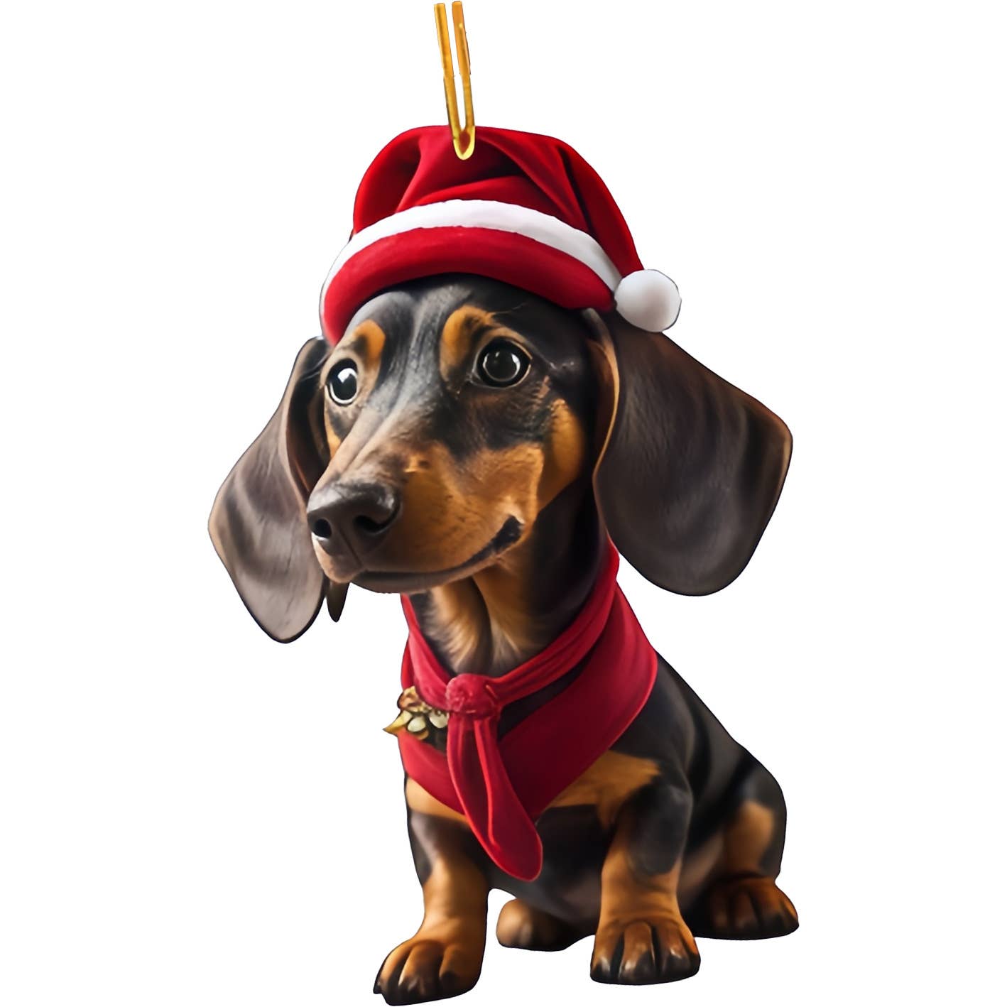 Cute Dachshund Christmas Tree Acrylic Hanging Decorations
