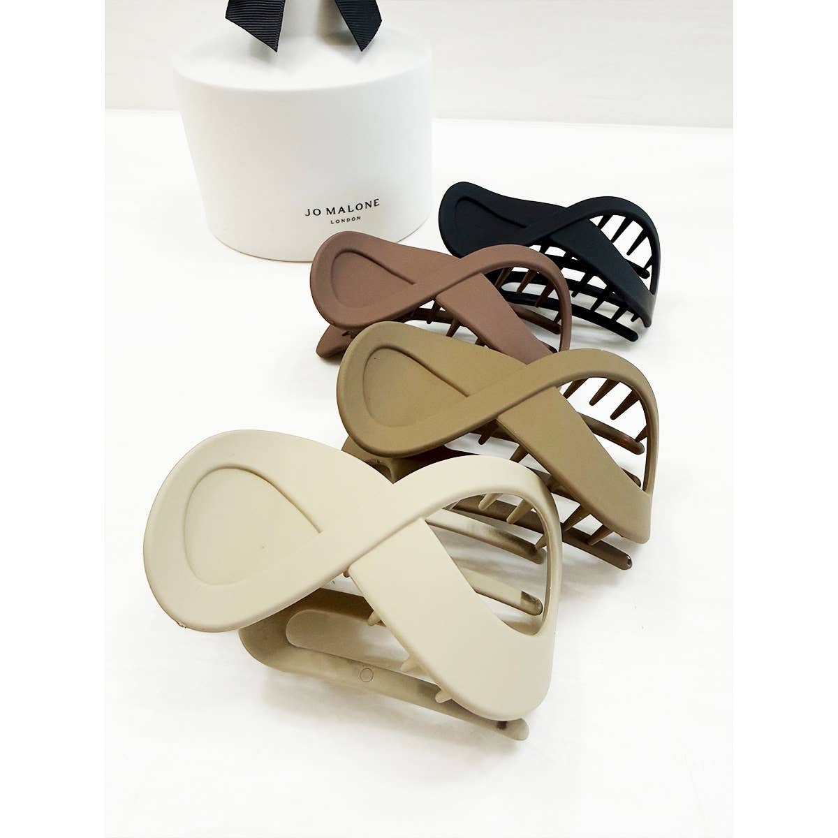 Infinity Symbol Matte Colors Flat Hair Claw Clips