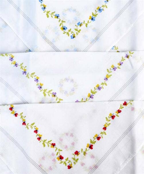 Women's Cotton Handkerchiefs 6pc Box Set