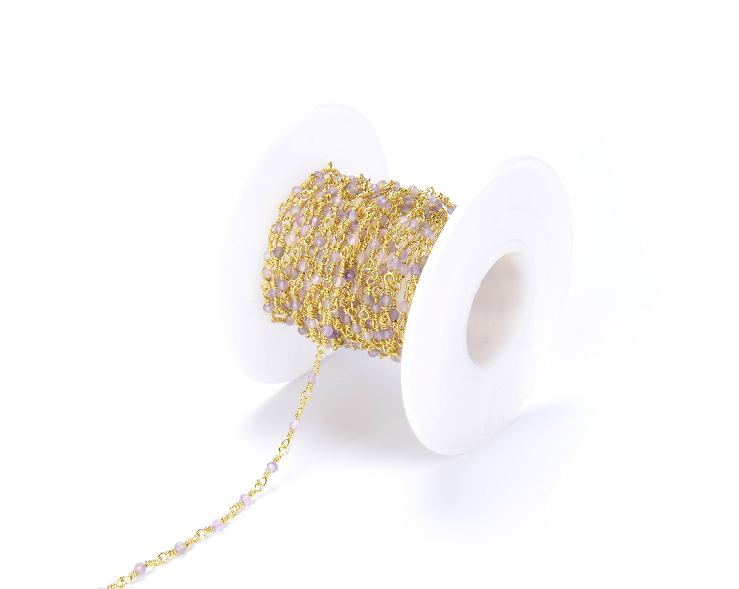 Gold-Filled Gemstone Spinel Beads Craft Chain