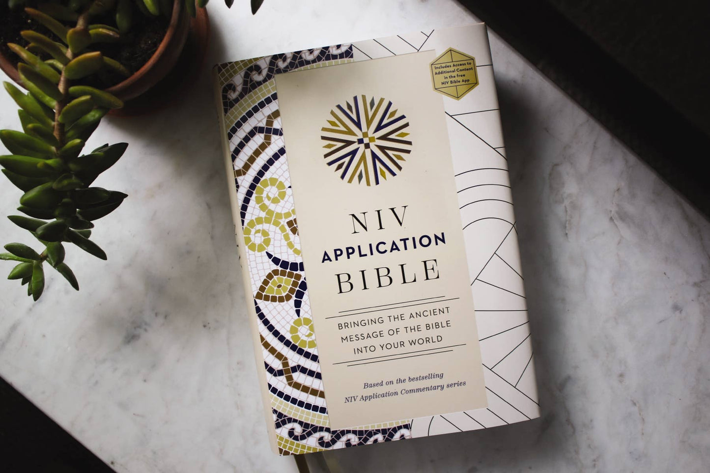 NIV Application Bible Hardcover Multi Cream Red Letter