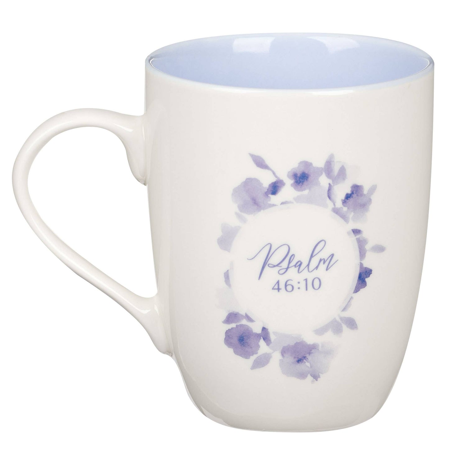 Mug Blue Floral Be Still Ps. 46:10