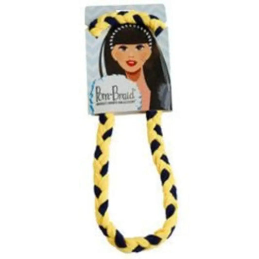 Pom Braid: Navy/Sunshine