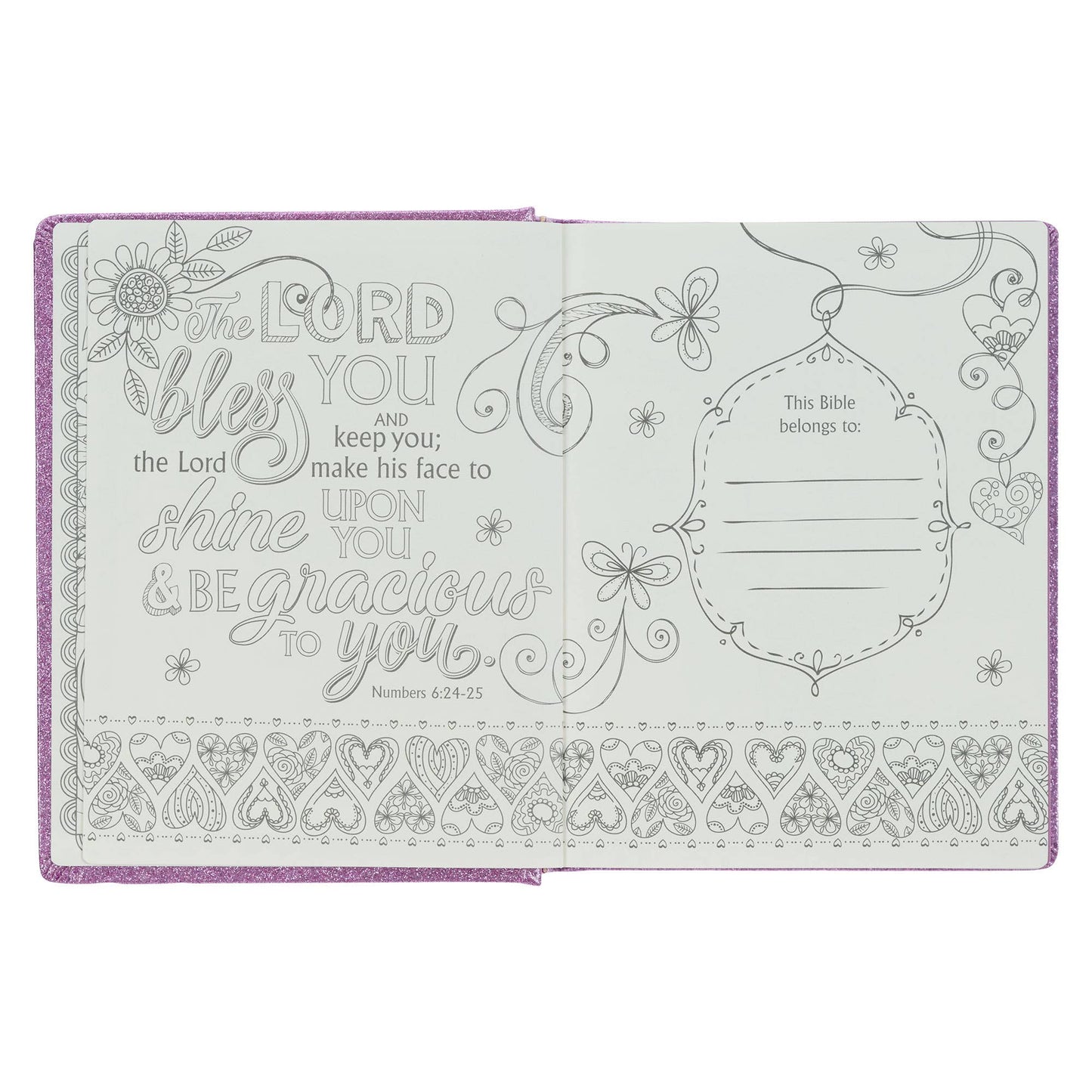 ESV My Creative Bible for Girls Faux Leather Purple Glitter