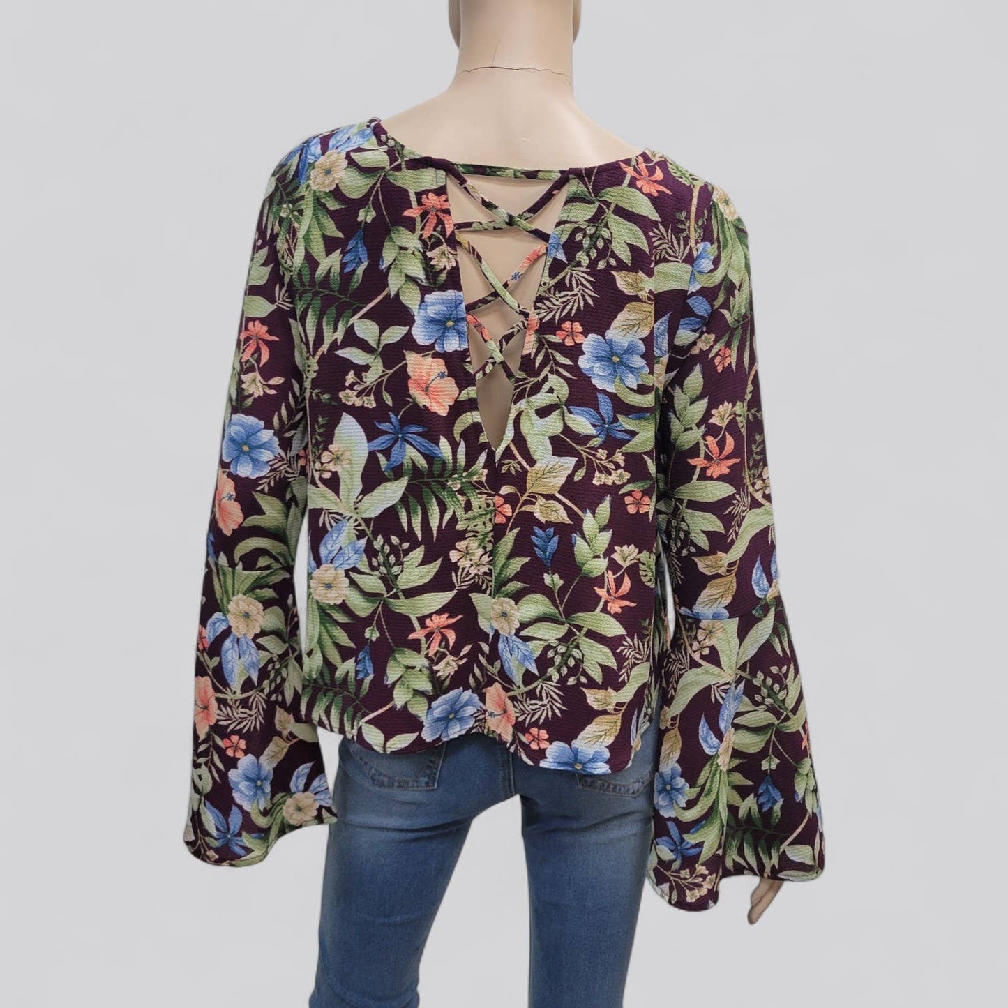 Contemporary Pebble Georgette Pint Pullover Blouse