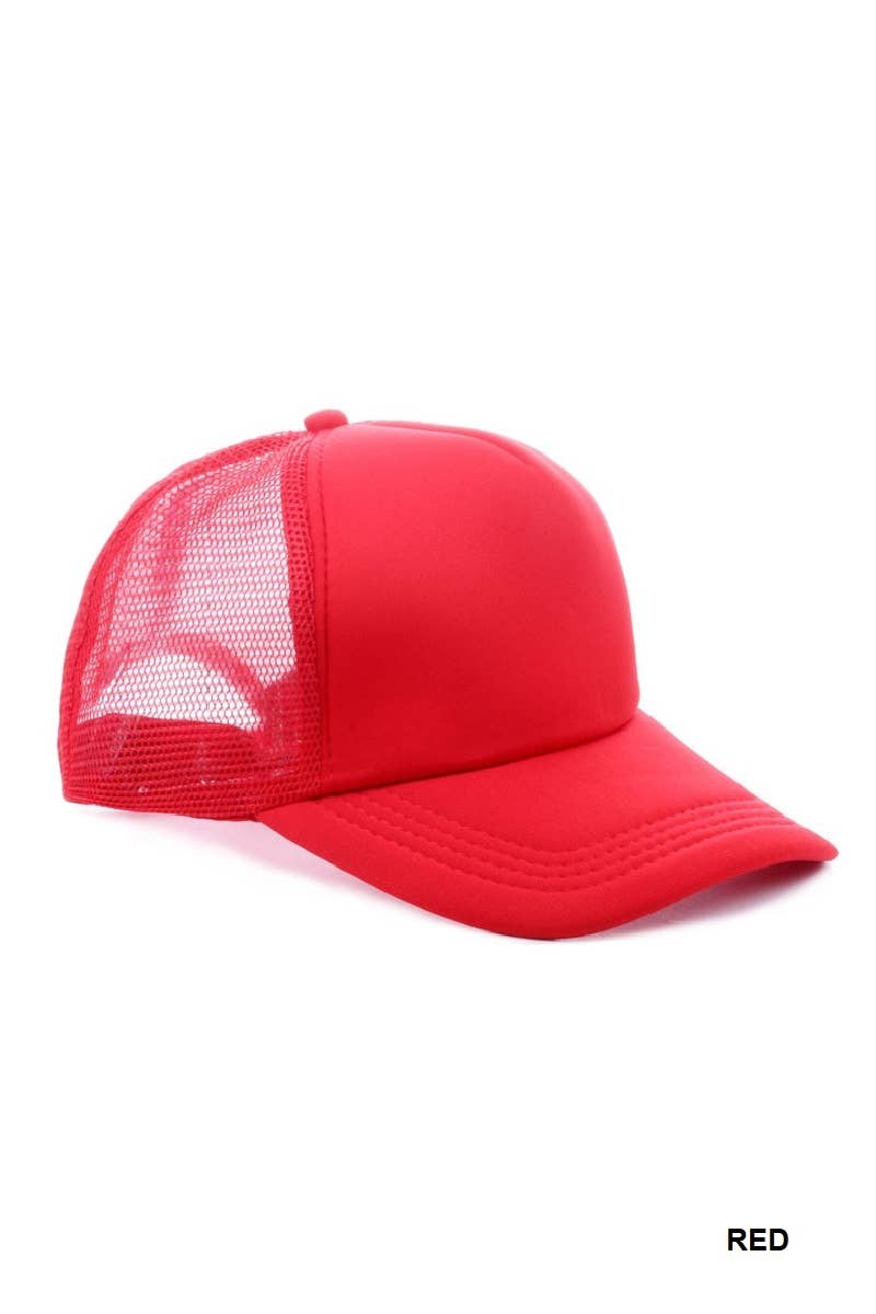 Classic Solid Mesh Back Trucker Cap