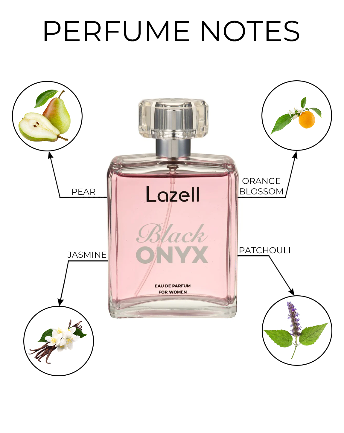 LAZELL BLACK ONYX WOMEN EDP 3.4 OZ NEW Perfume