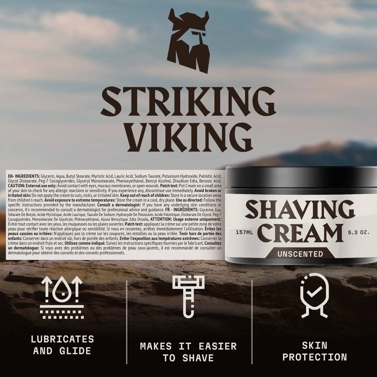 Shaving Cream for Men (Unscented)