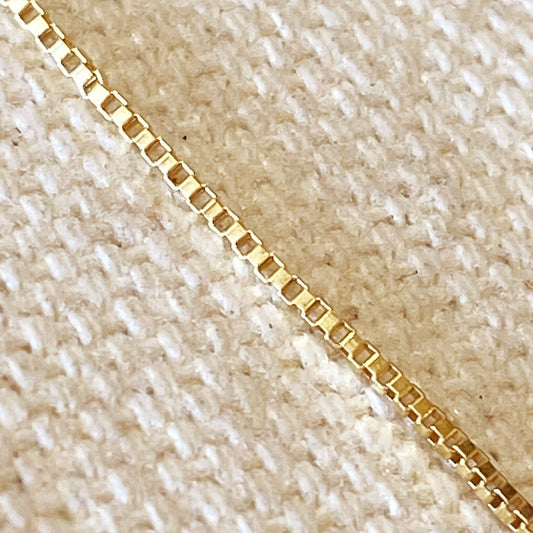 14k Gold Filled Unfinished 0.75mm Box Chain