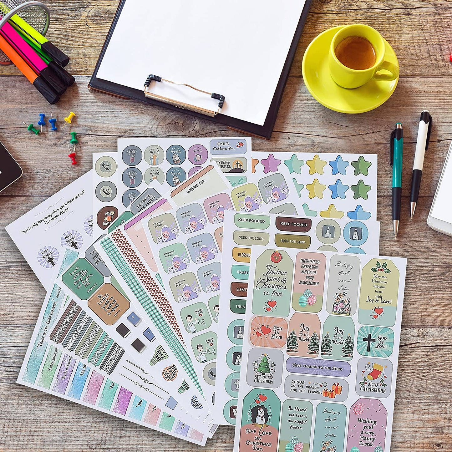 Mr. Pen Christian Journaling Stickers - 31 Sheets