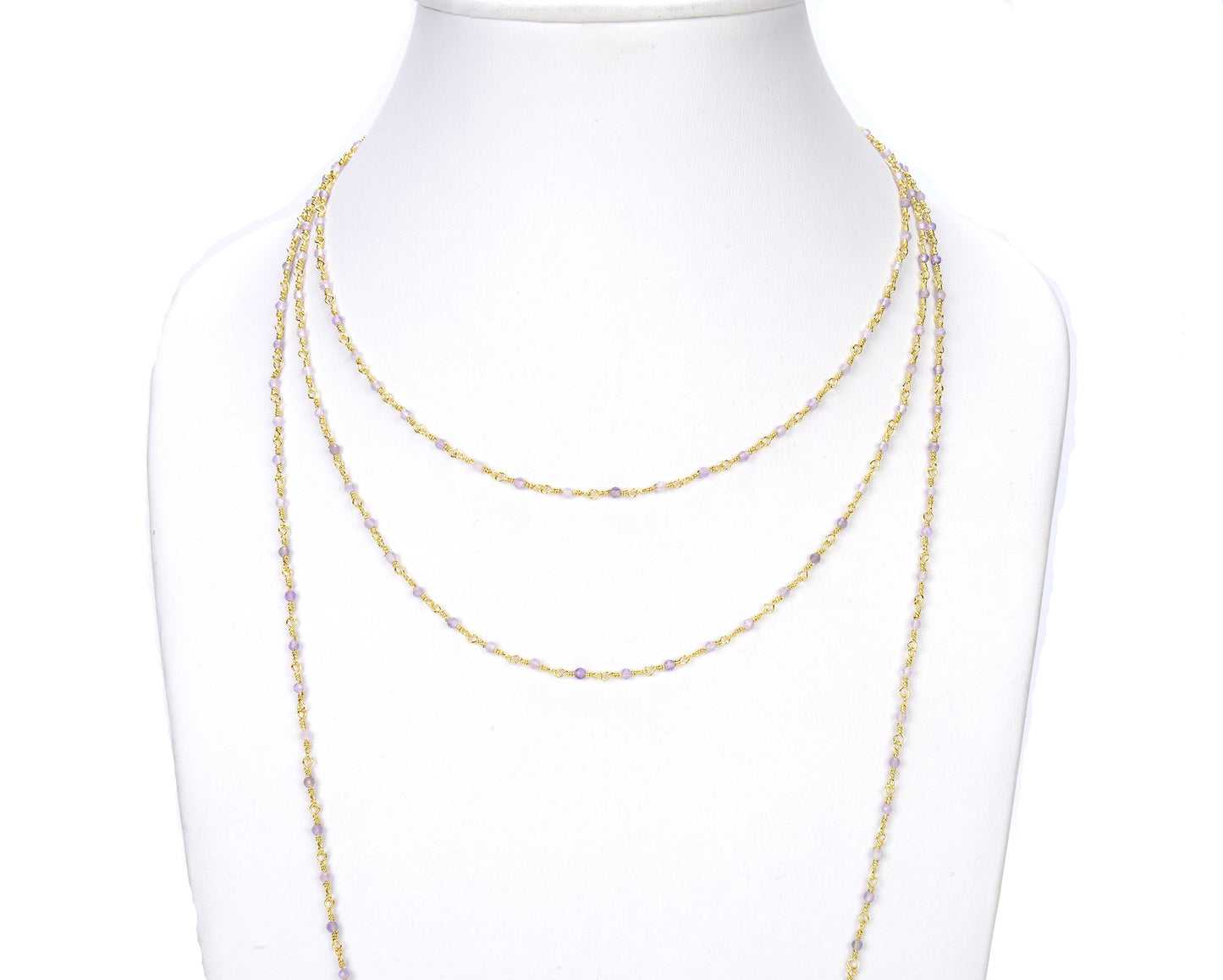 Gold-Filled Gemstone Spinel Beads Craft Chain