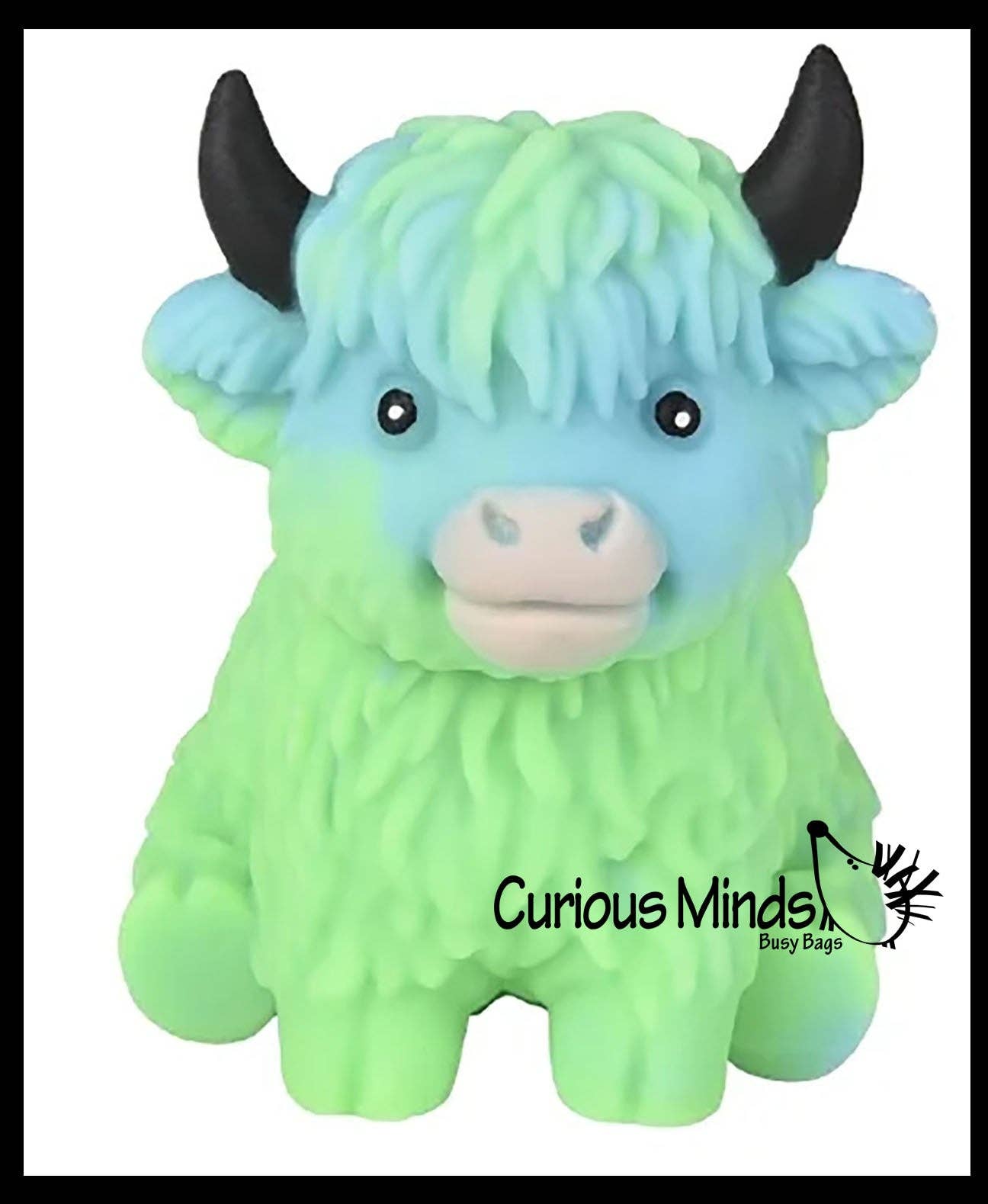 1 Marshmallow Highland Cow Animal Stress Balls - Ultra Soft