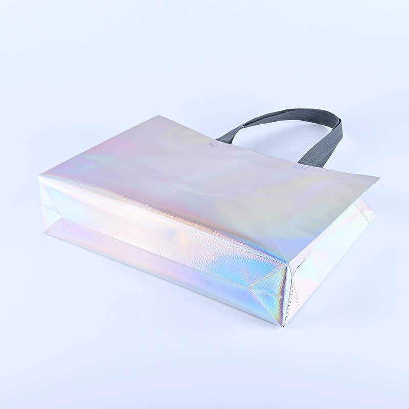50pcs, 3 Sizes Iridescent Holographic Non-woven Gift Bag