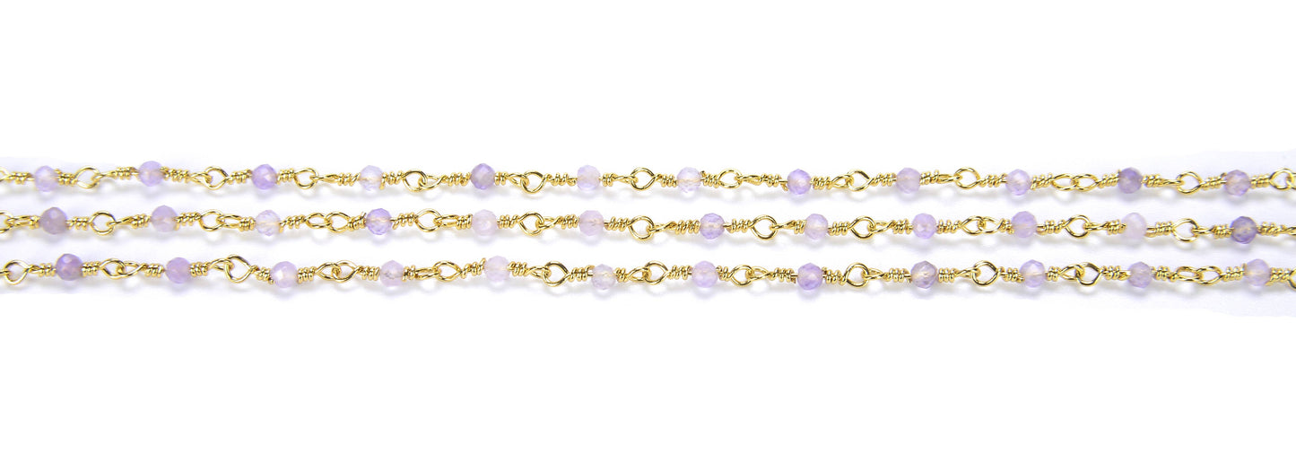 Gold-Filled Gemstone Spinel Beads Craft Chain