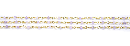 Gold-Filled Gemstone Spinel Beads Craft Chain