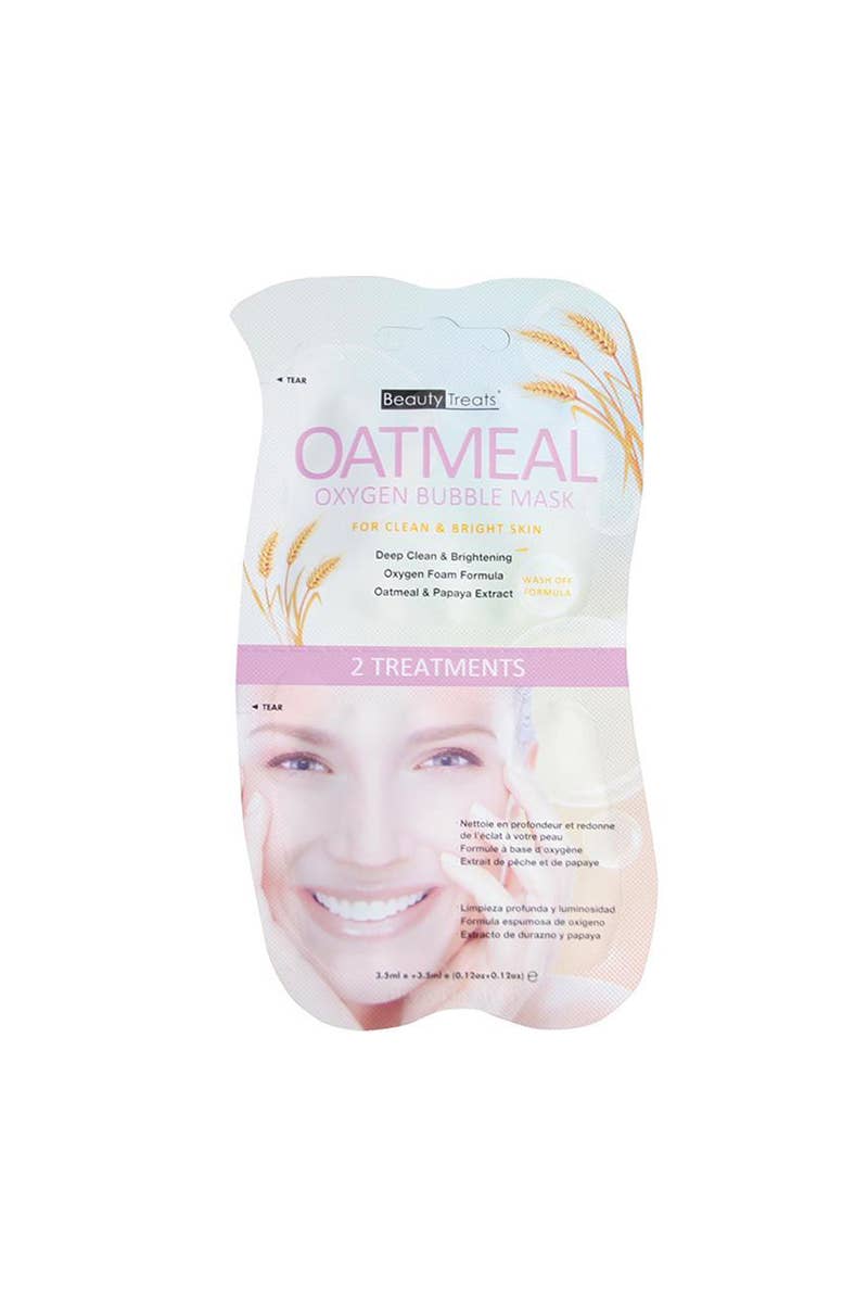 Beauty Treats Creamy Bubble Face Mask - Oatmeal