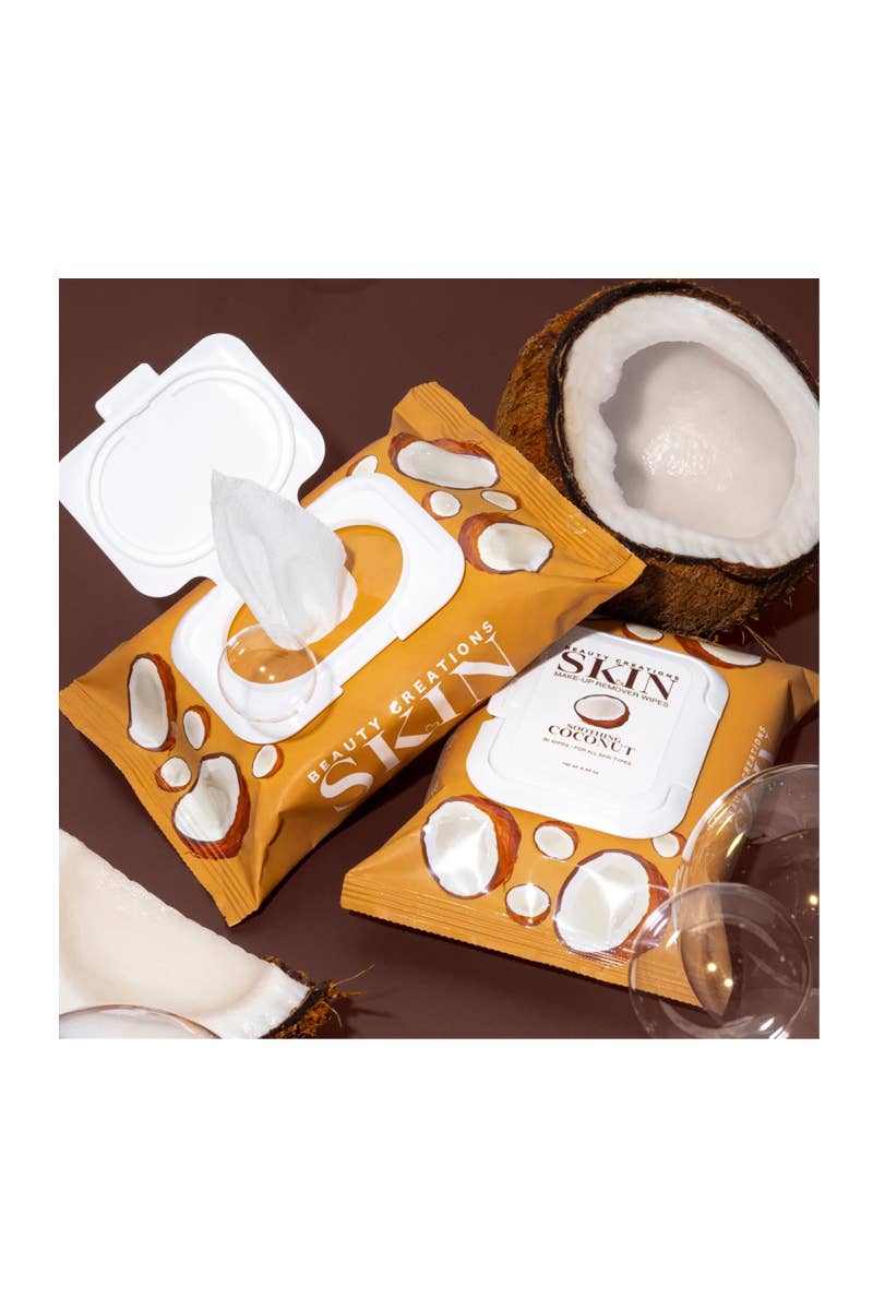 Beauty Creations Skin Makeup Remover Wipes - Coconut
