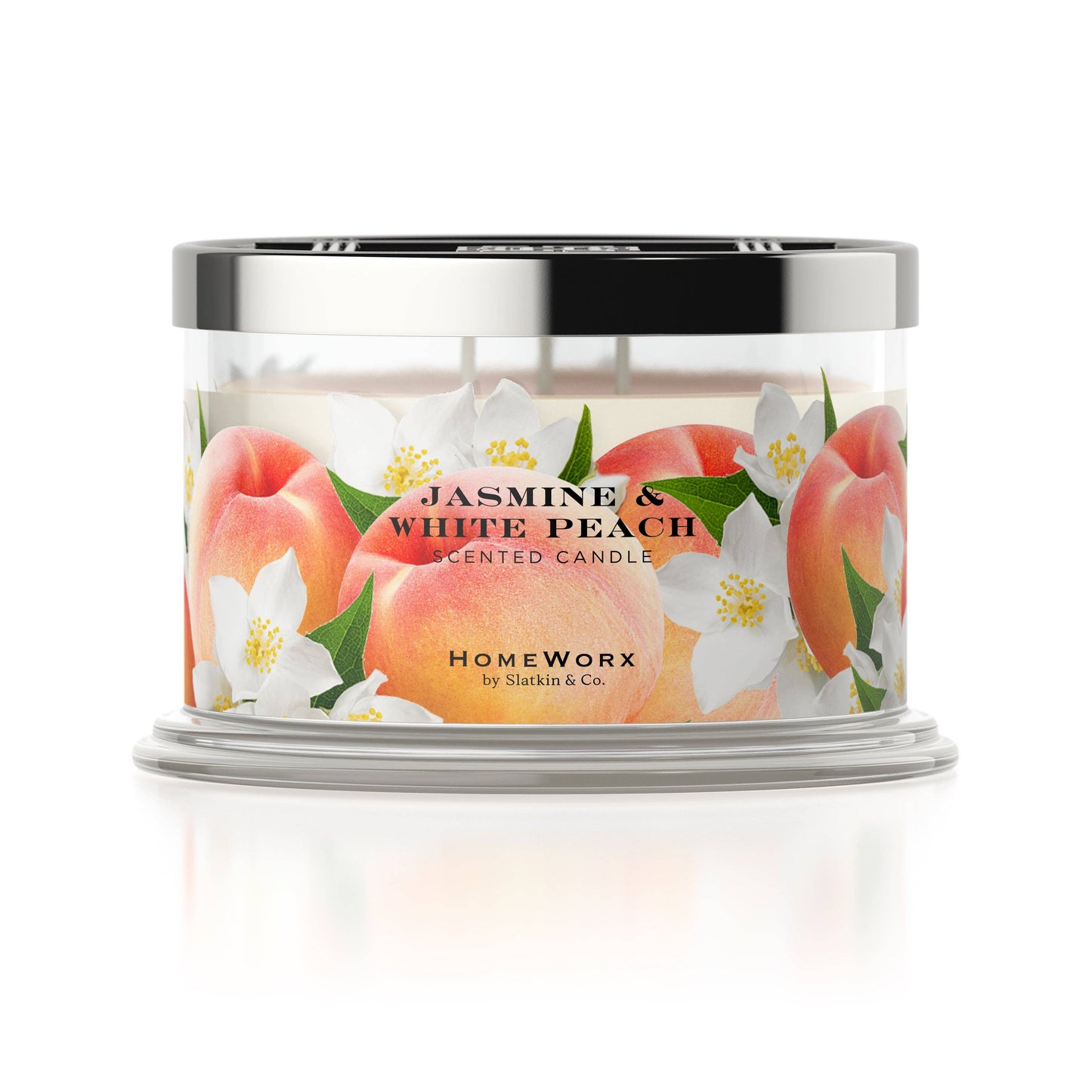 Jasmine & White Peach 18-oz 4-Wick Candle