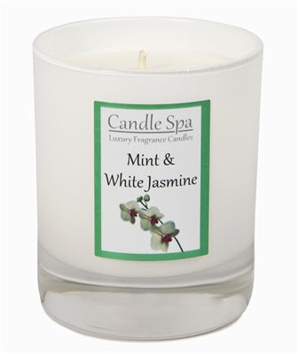 Mint & White Jasmine Scented Candle