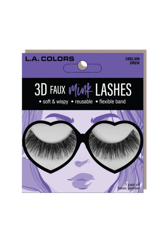 LA Colors 3D Faux Mink Eyelashes - Drew