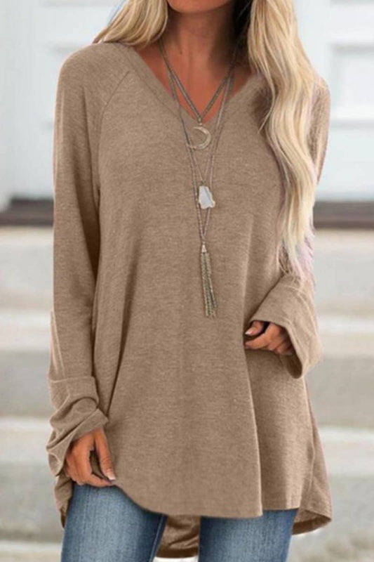 Oversized Long Sleeve Crew Neck Pullover Top