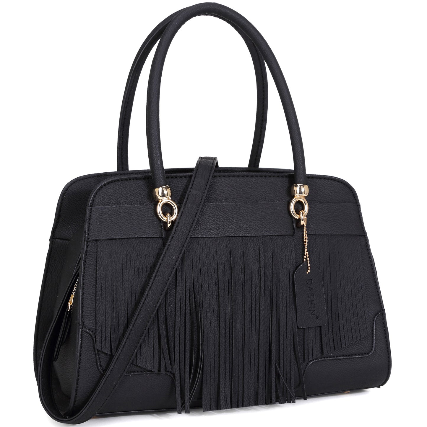 Fashion Fringe Gold-Tone Satchel