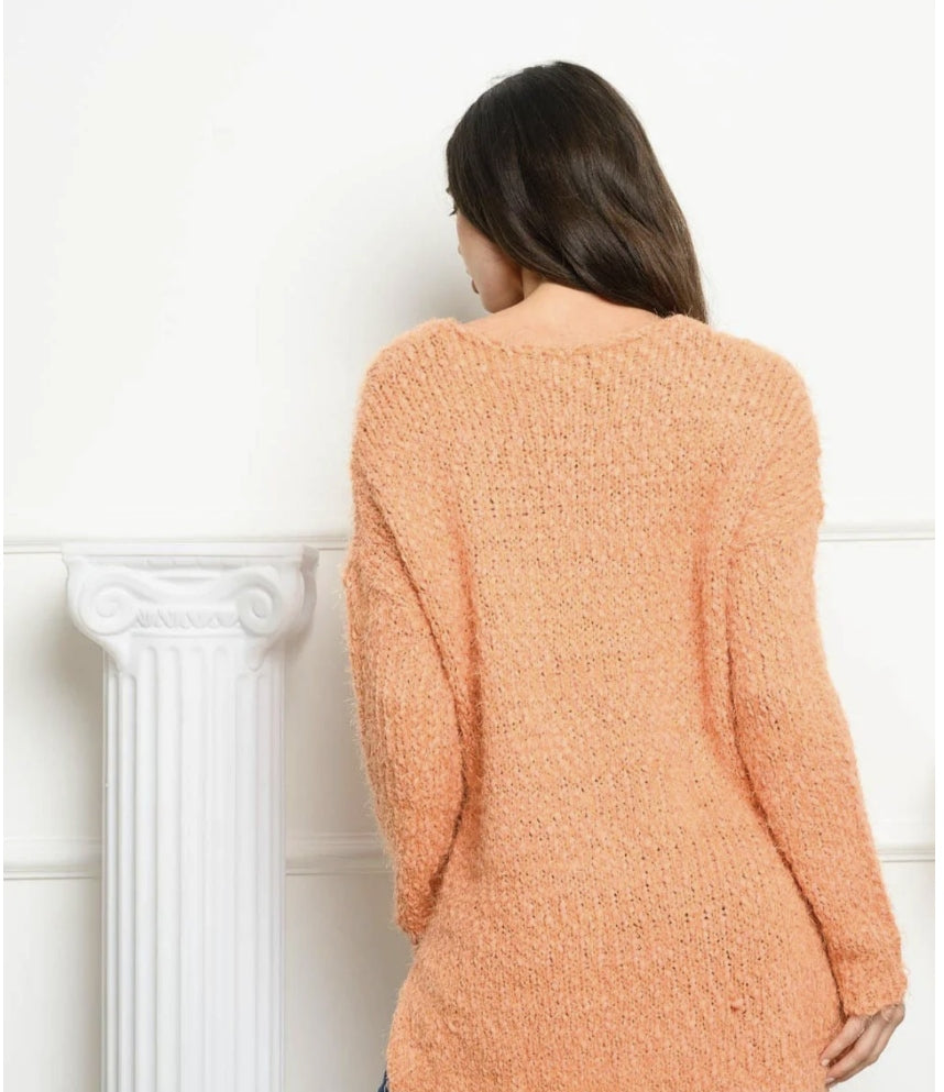 Women's Long Sleeve V Neck Sweater