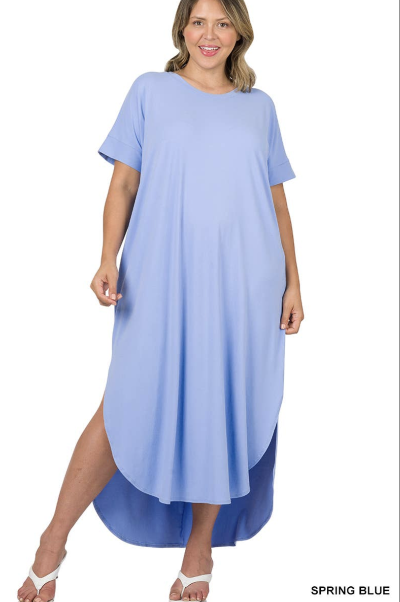 Brushed Maxi Dress with Pockets