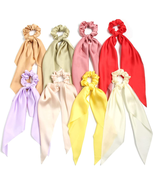 Bright Colored Scarf Hair Scrunchies