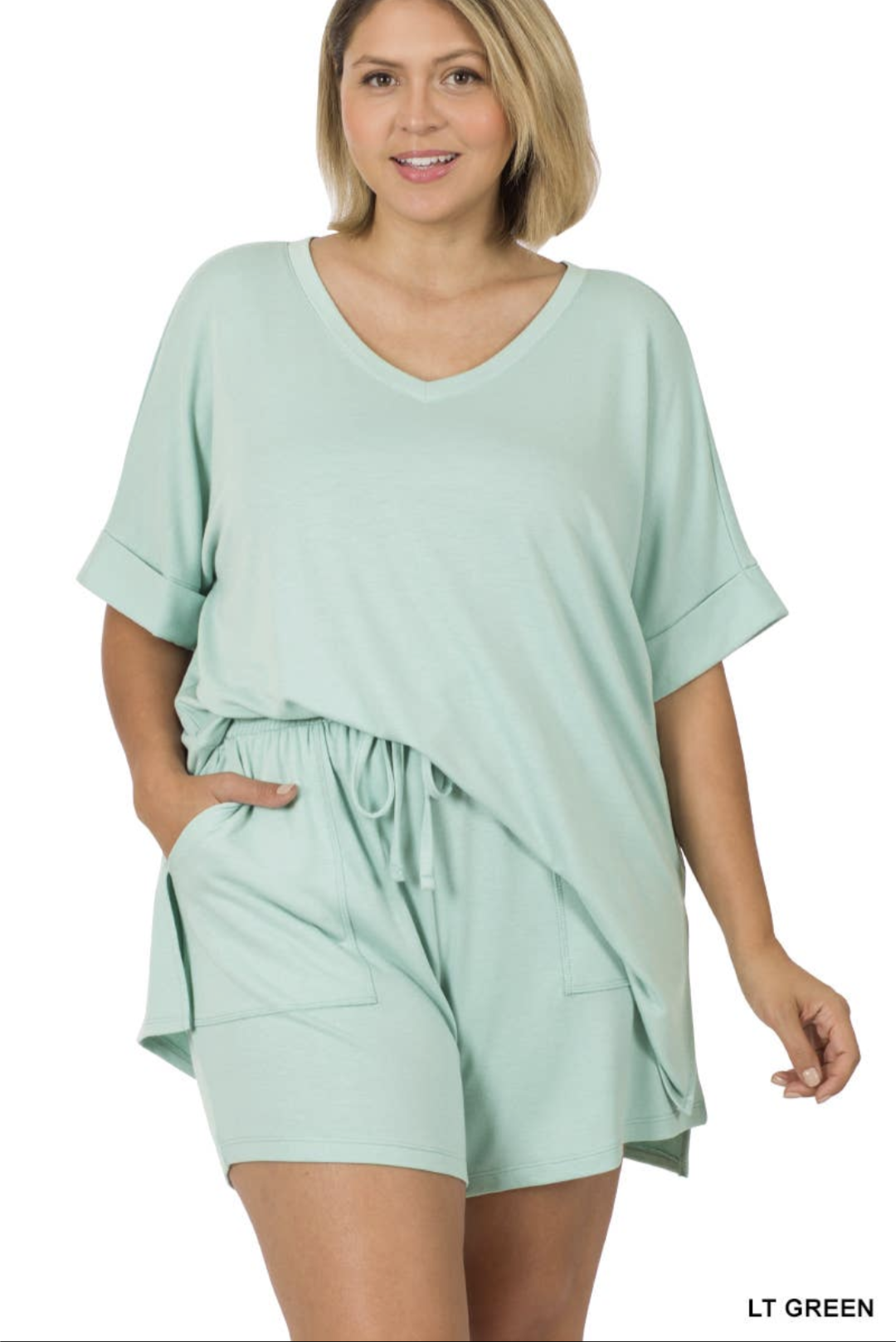 Plus Soft French Terry Loungewear Set