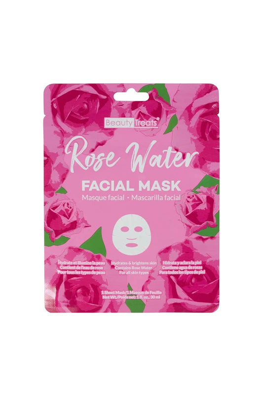Beauty Treats Facial Mask Sheet Rose Water