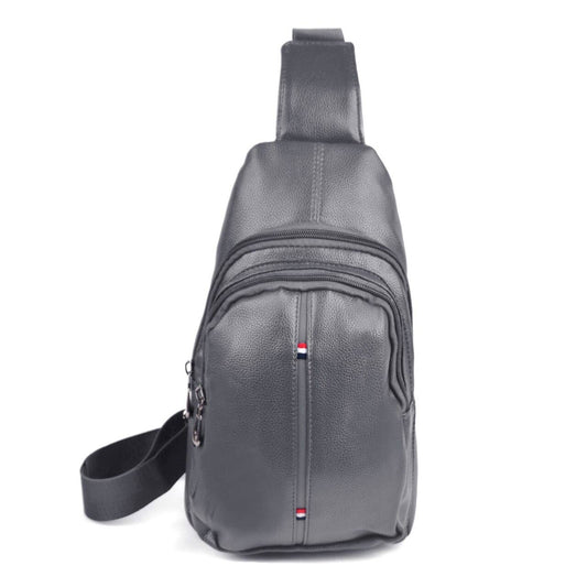Charcoal Crossbody Leather Sling Bag Backpack