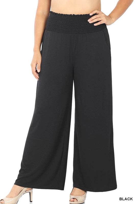 Plus Size Smocked Waistband Lounge Pants