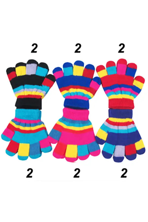 Kids Color Block Gloves